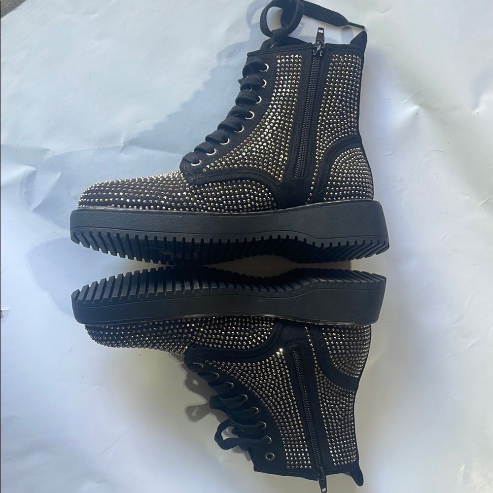 Studded Black Ankle Boots